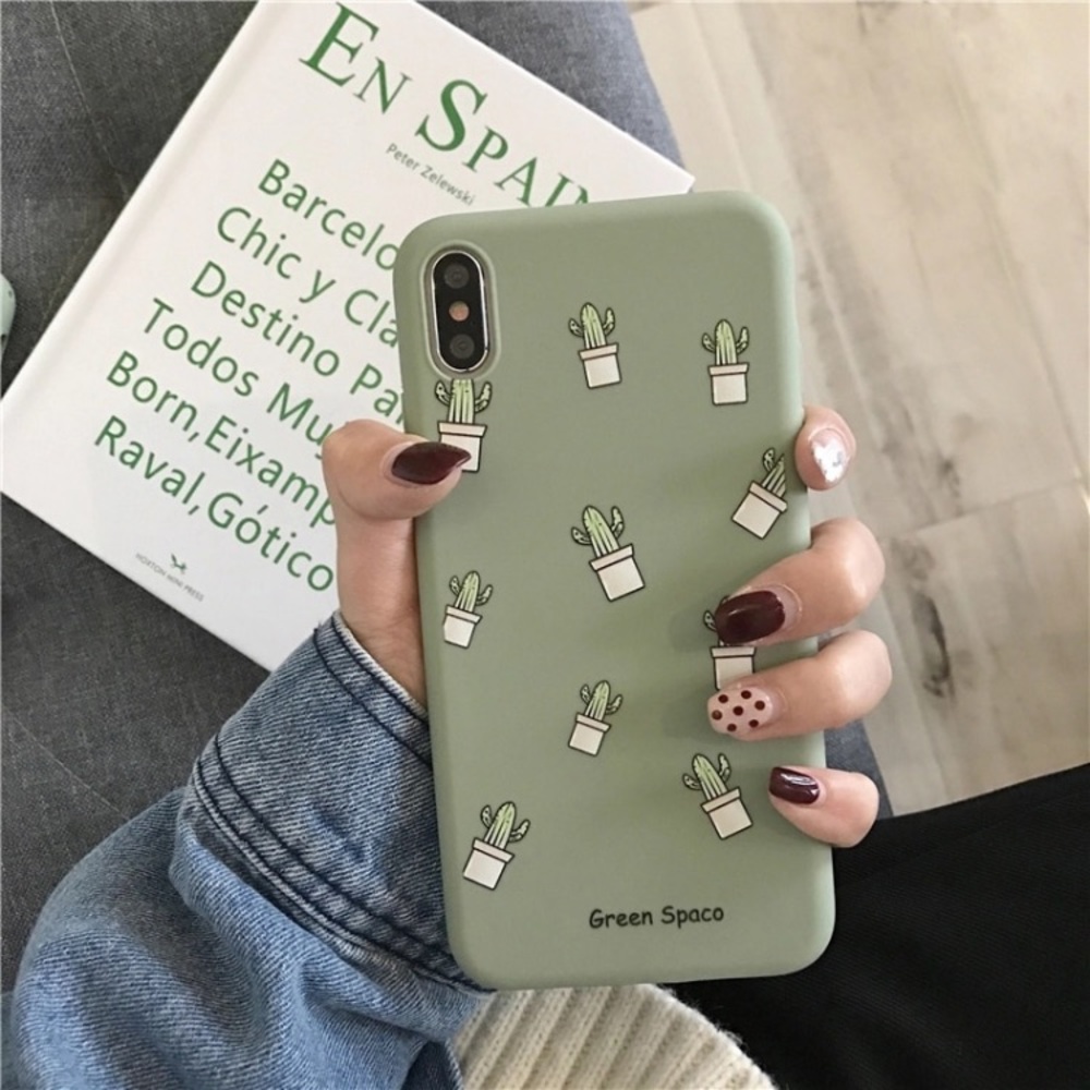 Cute green cactus case “green spaco”